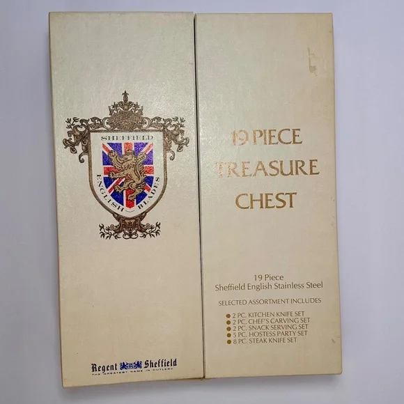 Vintage Regent Sheffield 19-Piece “Treasure Chest” Cutlery Set Stainless Steel - Picture 3 of 12